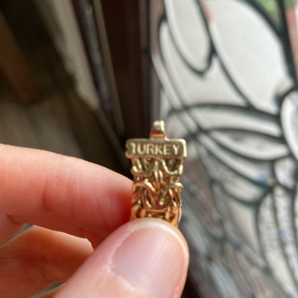 14K Yellow Gold Byzantine Bracelet, 6.75” Long - Picture 6 of 7